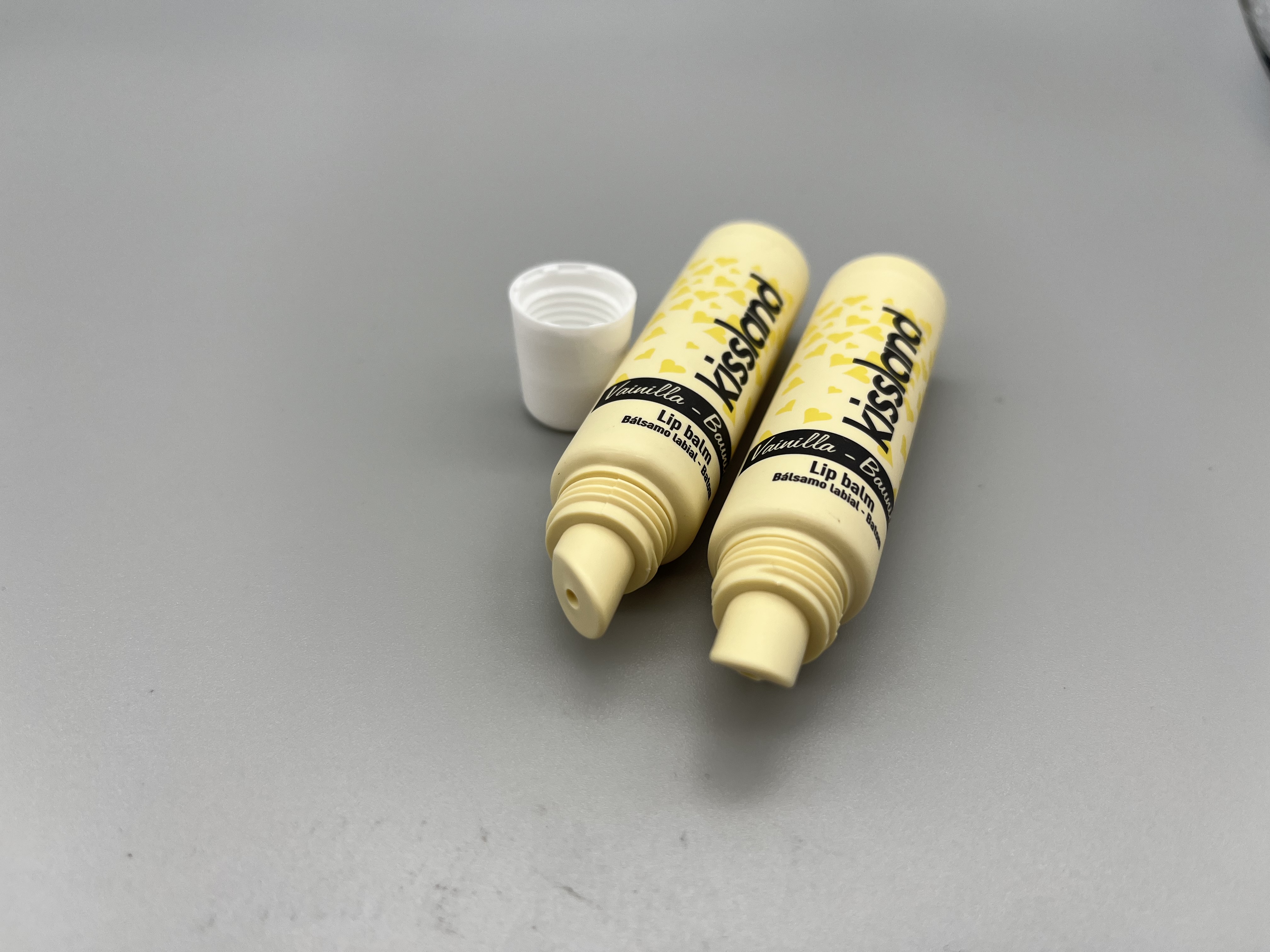 yellow lip balm tube