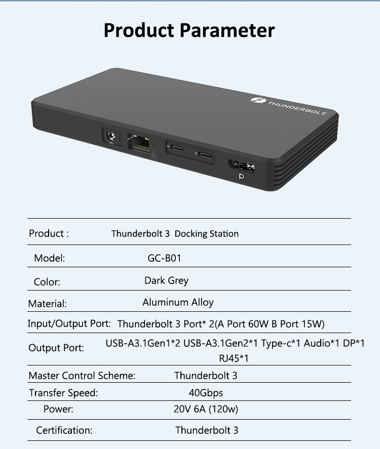 8K Display Certified USB C Docking Station