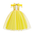 Girls Party Costume Halloween Belle Princess Fancy Dress Birthday Wedding Cosplay Long Dress Kids Elegant Layered Ball Gown1