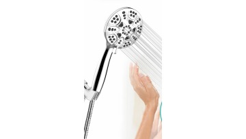 Leelongs 11cm 6 Settings Showering Hand Shower Head with Luxury Chrome Head1