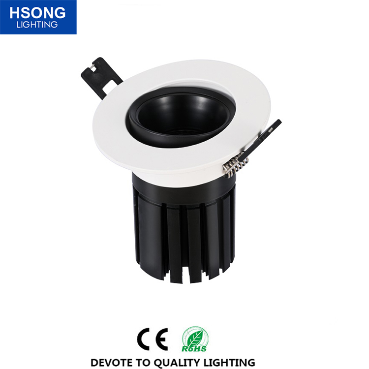 Hsong Lighting - 20W cut out 95mm original manufacturer LED COB downlight with honeycomb for hotel shop led cob recessed spotlight1