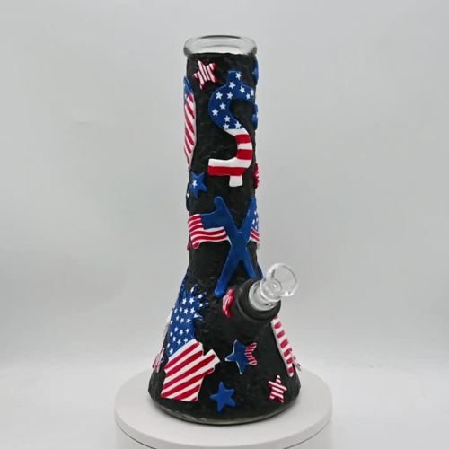 Polymer Clay Independence Day Temo Glass Bong