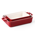 Custom Bakeware Large Rectangular Glazed Porcelain Baking Tray for Oven1