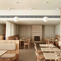 Móveis modernos de alta qualidade de alta qualidade Eu moldará madeira e couro secional fast food booth bancy restaurante sofá1