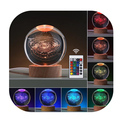 80mm Remote Control Colorful Glass Solar System Planet Sphere 3D Laser Engraved Galaxy Crystal Ball with Wood LED Light for Night Lamp1