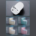 Modern Pink Ceramic Egg Shape Siphonic One Piece Toilet with S-Trap1