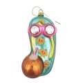 Custom Handcrafted Coconut-Shaped Slipper Glass Ornaments for Holiday Decorative Painting1