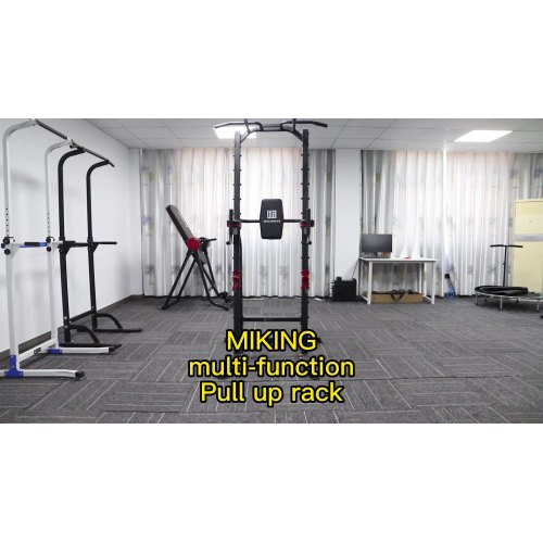 Multifunction Home Gym Equipment Fitness Logo Stand Stand Grip Squat Rack Estação de mergulho ajustável Pull Up Barring Power Tower1