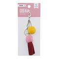 Customized Promotion: Zinc Alloy PU Korean Velvet Pom Pom Fur Ball Ring Metal Keychain1