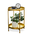 Modern Gold Metal Round Side Coffee Table1