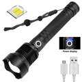 30W Super Bright XHP70 Zoom Tactical Flashlight - 4000 Lumens USB Rechargeable1
