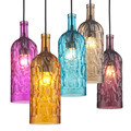Colorful Small Glass Bottle Pendant Lamp for Coffee Shops1