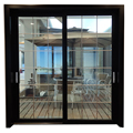 الصين العلامة التجارية Superior Simple Modern Modern Modize Aluminium Aluminium Doube Glazed Sliding Door for Paito1