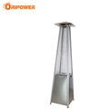 CE Approved Stainless Steel Glass Tube Pyramid Patio Heater with Real Flame - Outdoor Gas Tower Heater1