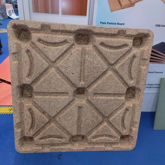 Nestable and 80% Space Saving Compressed Wood Chip Pallets1