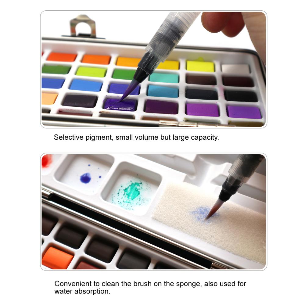 all-in-one watercolor set with 50 vibrant hues