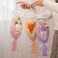 Customized Colorful Valentine's Day Floral Artificial Tulip Crochet Bouquet with String Lights1