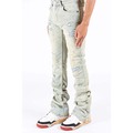 Προσαρμοσμένο στυλ Jean Graffiti Rapped Distressed Splash Hole Καταστράφηκε πολύχρωμα παντελόνι denim1