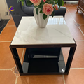 Italian Minimalist Luxury Black Titanium Coffee Table1