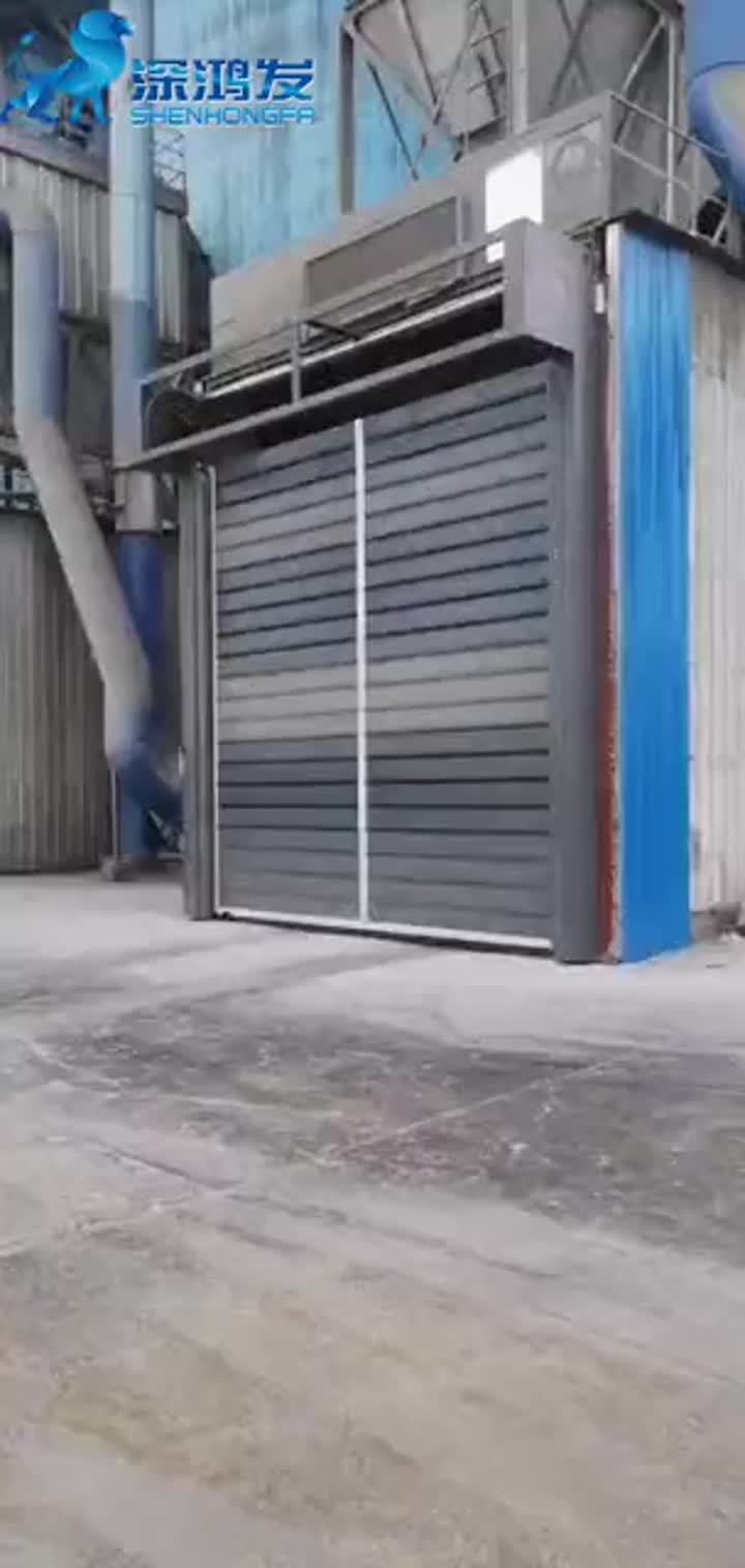 spiral hard fast door installed in cement plant