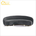 Modern Dark Grey Curved Teddy Sofa for Lounge and Living Room1
