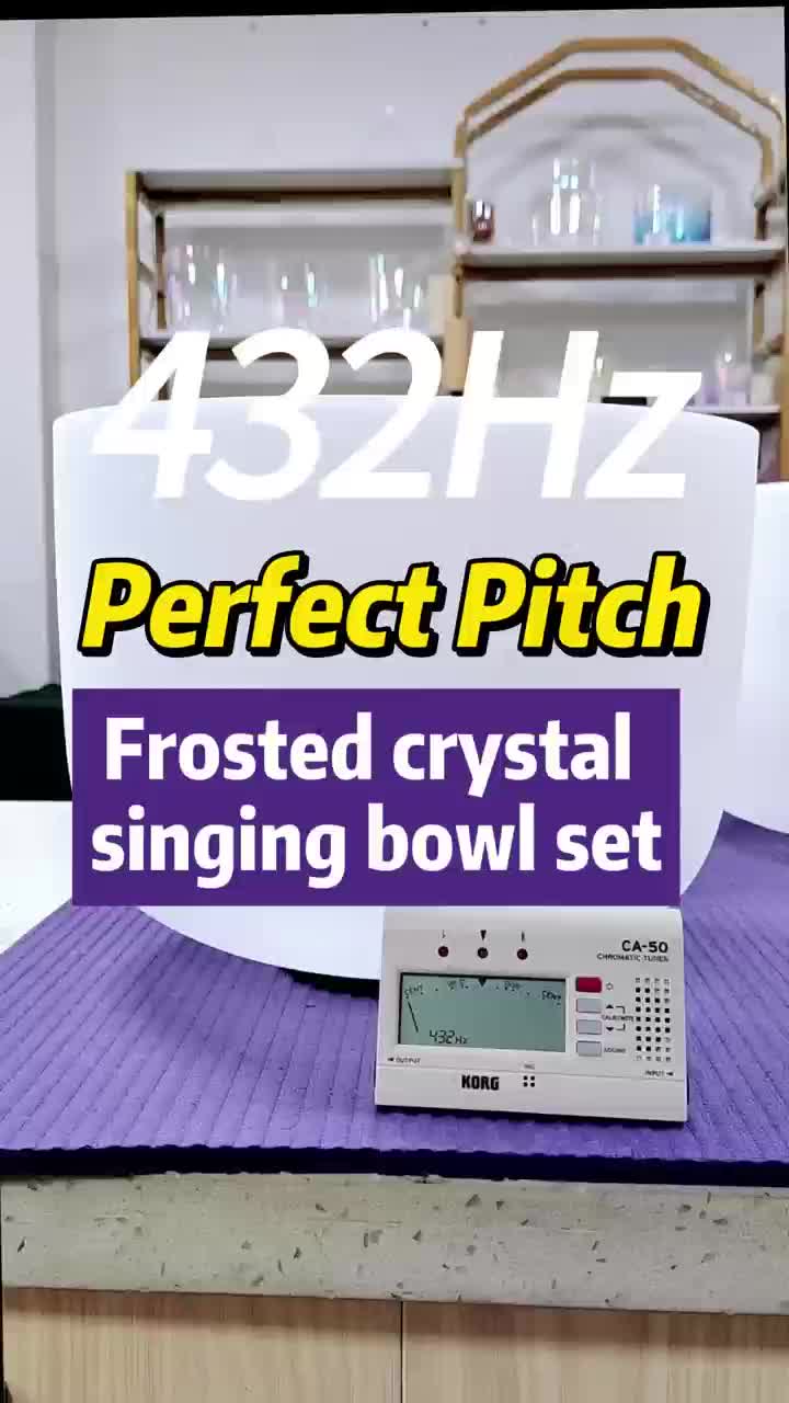 Perfect Pitch for Frosted Crystal Singing Bowl