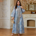 لباس شب زنانه لاکچری Uni Dubai Sequins مشبک دوزی شده با یقه V ابایا کافتان Marocain Femme 20261