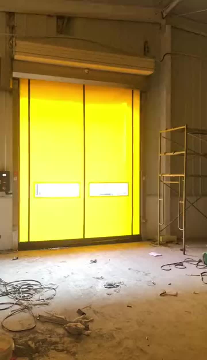 Porta de alta velocidade em PVC de reparo automático