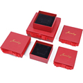 Han Hong Wholesale Custom Logo Square Schmuckschachtel Papier Bogen Geschenkbox rote Halskette Ohrringe Ring Schmuckschachtel1