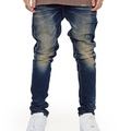 Στυλ μόδας Distressed Customize Design Jeans για τους άνδρες Ripper Whiskers Skinny πλυμένα άνδρες τζιν1