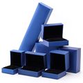 Hanhong Großhandel Custom Logo Schmuck Verpackung Box Ohrringe Halskette Anhänger Ringbox Luxus Blau Schmuck Papierbox1