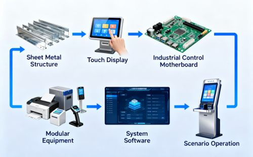 Descripción general de la cadena de suministro global de quioscos de autoservicio | Fabricación De Metales, Componentes Modulares, Software