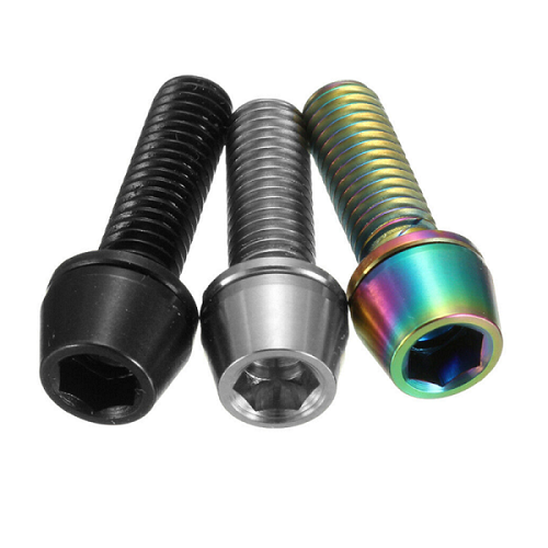 Titanium alloy screws of various colors