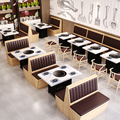 Wholesale Custom Hot Pot BBQ Table, Chairs, and Modern Restaurant Booth Seats1