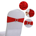 Nordic Style Hotel Wedding Banquet Decoration: Chair Back Covers with Ribbons and Flowers1