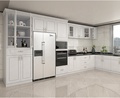 Bomei American Style Luxury Solid Wood Kitchen Cabinets with Pantry Cupboards for Sale1