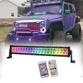Wholesale 22 Inch Straight RGB Light Bar with Chasing Strobe Mode and Color Changing - 12 Volt App & Remote Control1