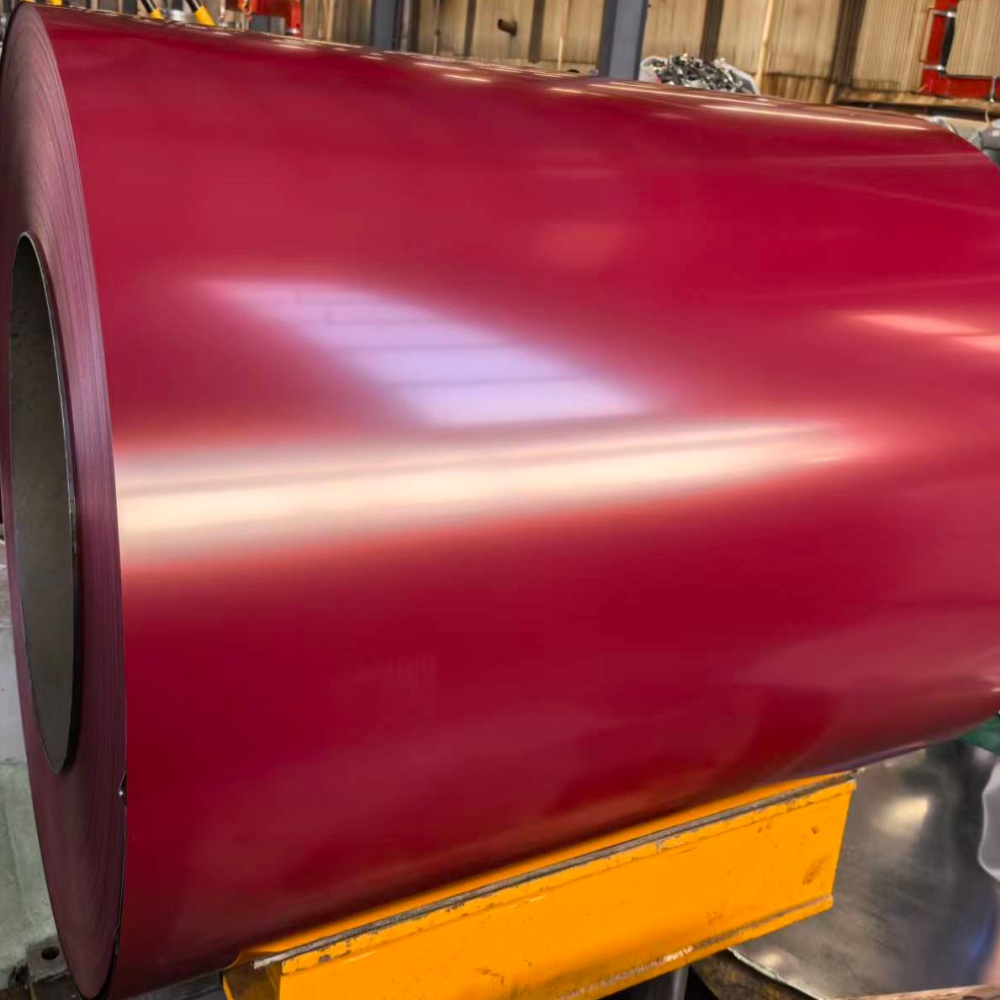 Bobine d'acier à revêtement coloré en PVDF rouge vin