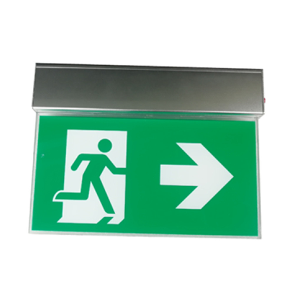 Exit Sign Light Aluminum Acrylic Green
