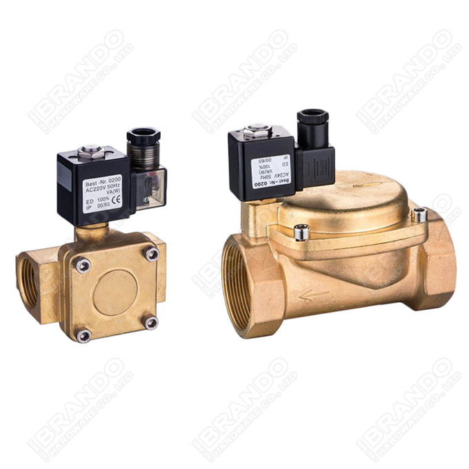Sub Base Mounted 3 Way Brass Solenoid Valve For Screw Air Compressor 13