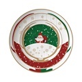 Handmade Ceramic Plates and Mug with Christmas Tree, Santa Claus, and Winter Theme1