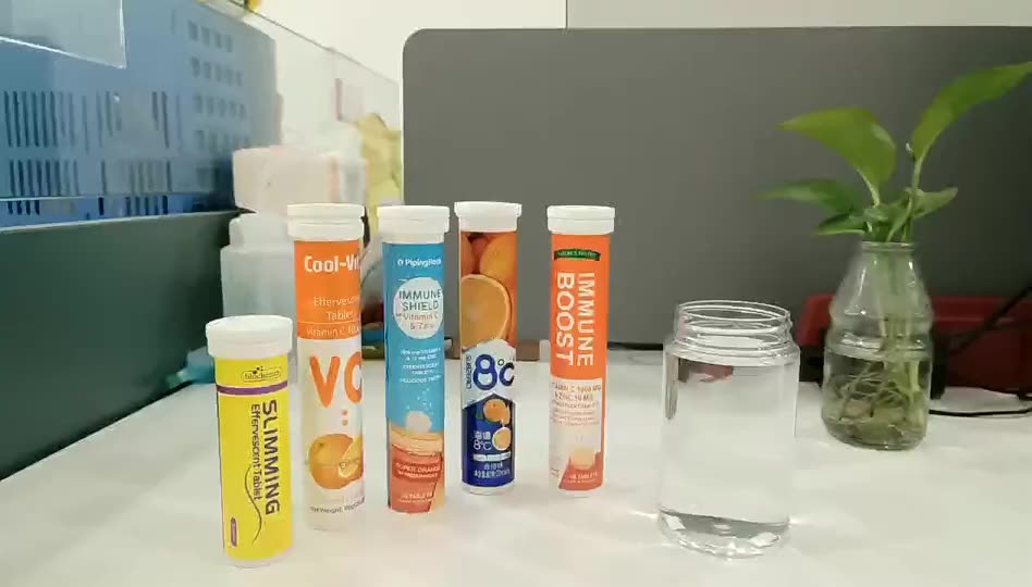 Suplemento de atención médica de sabor a naranja de etiqueta privada 1000 mg de tabletas efervescentes de vitamina C1