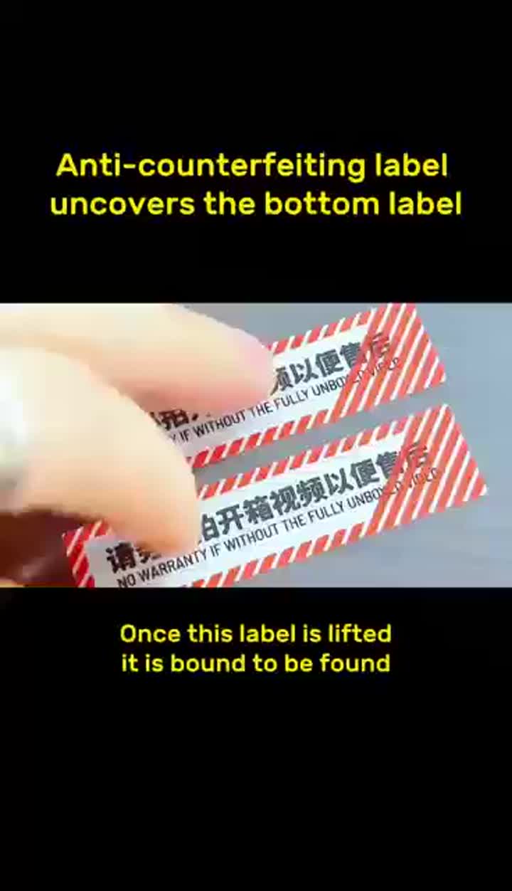 Custom self adhesive shipping warning label