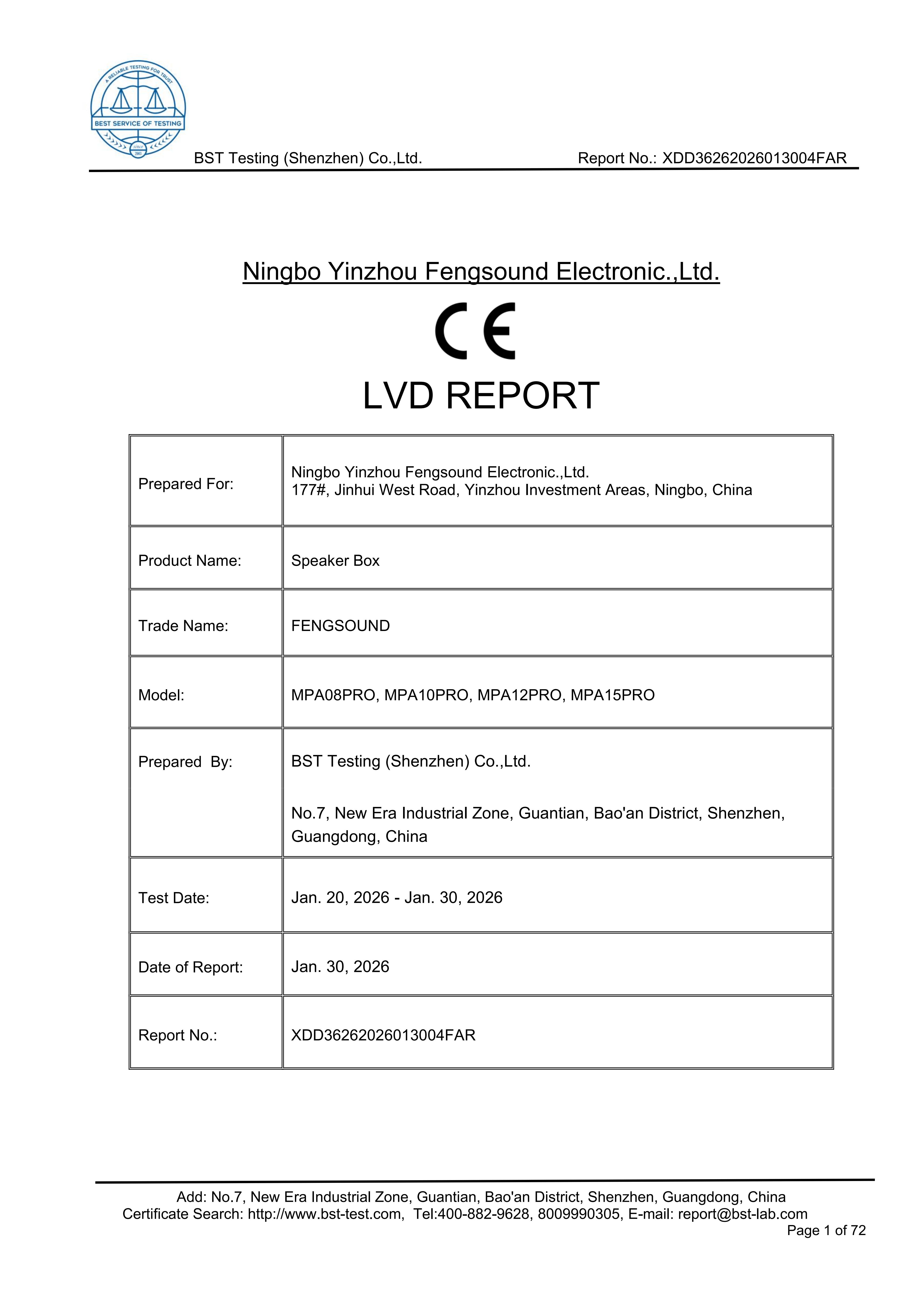 XDD36262026013004FAR EN IEC 62368-1 report