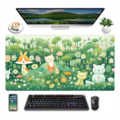 Large Green Sublimation Printed Rubber and Polyester Fabric Mouse Pad: Comfortable Gaming Mat1