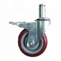 ZDE PVC 4INCH Orange PVC Caster Wheels 100mm βαρέως τύπους Castors για το Hand Cart1