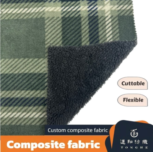 Tecido composto de pelúcia de lã de cordeiro TONGHE THP240968: material quente e durável para o mercado têxtil global