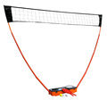 Outdoor Badminton Net Stand Set: Portable, Adjustable, and Complete with Poles and Plastic Base1