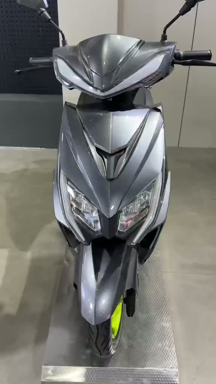 Sleek Dark Gray Electric Scooter with Aerodynamic Design