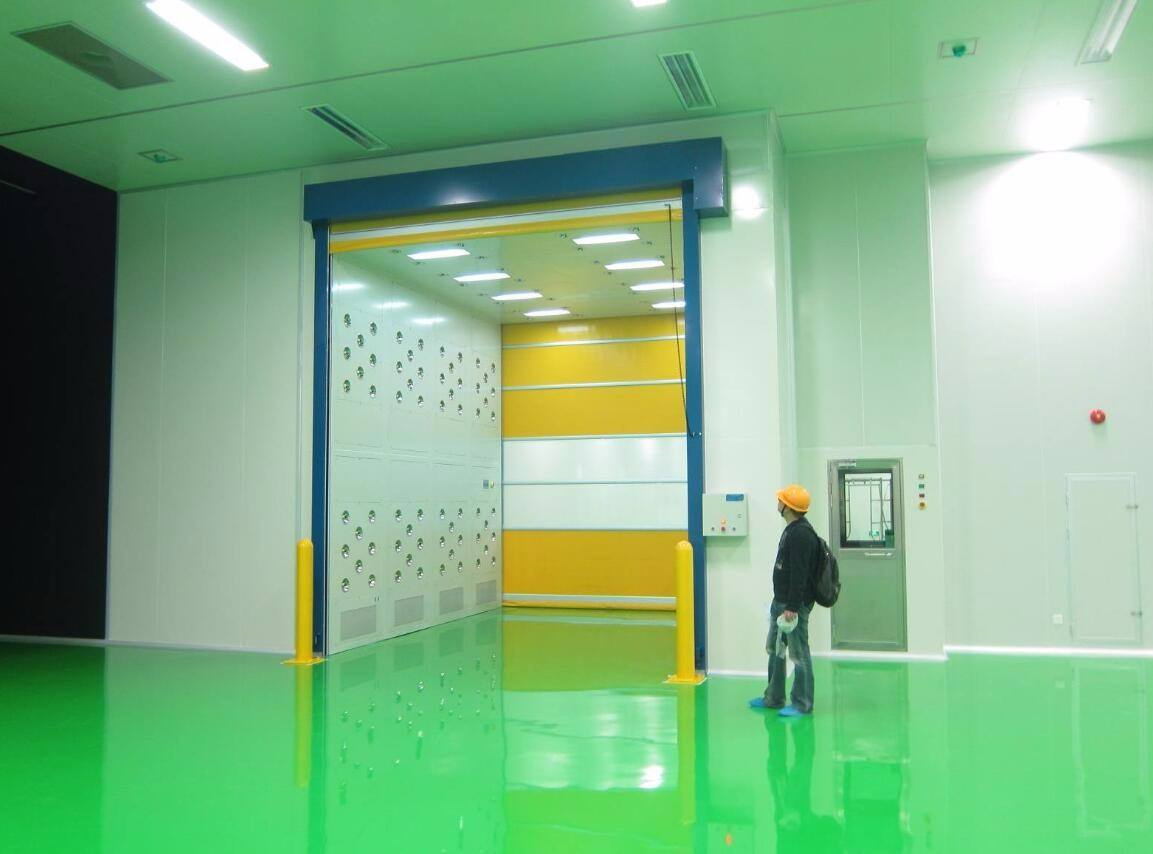  Air shower interlocking PVC high speed doors